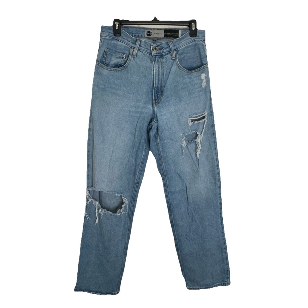 Levi's Silver Tab VTG 94 Baggy Light Wash Distressed Denim Jeans Women's Size 29